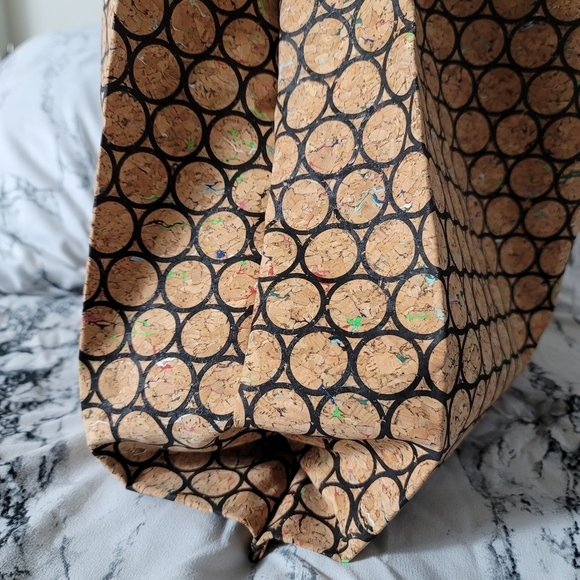 Risy 100% Handmade Cork Tote Handbag Grocery Bag - Picture 4 of 7